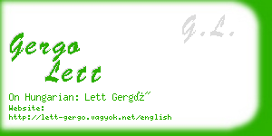 gergo lett business card